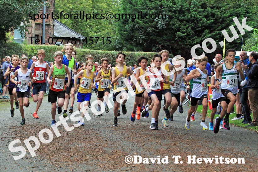 Boys under-13s 2023 Northern 6 and 4 Stage Relays and Youngsters, Birkenhead Park, Wirral.  Photo: David T. Hewitson/Sports for All Pics